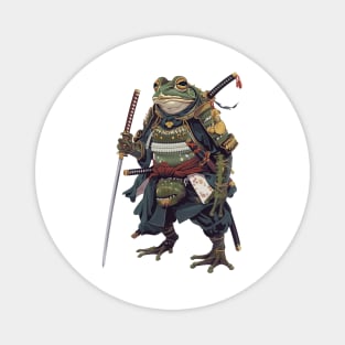 Samurai Frog with Katana Magnet